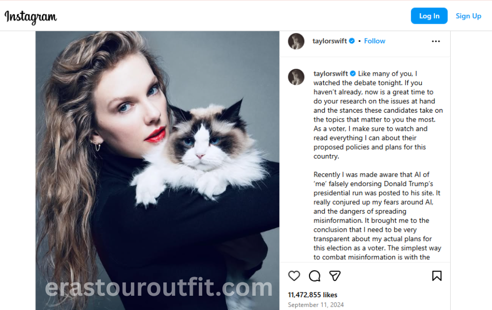 Did Taylor Swift Endorse Kamala. It was a screenshot of her instagram were she roast trump and Endorse Kamala