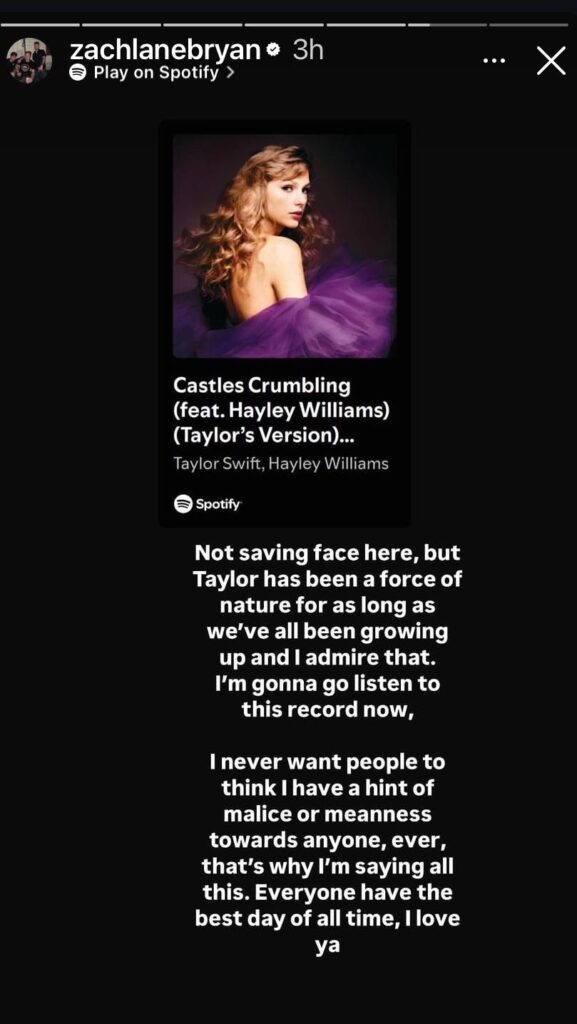 What Did Zach Bryan Say About Taylor Swift